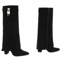 Aya1 Boot – Zwart Microsuède