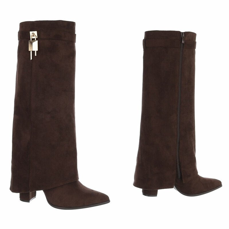 Aya1 Boot – Bruin Microsuède