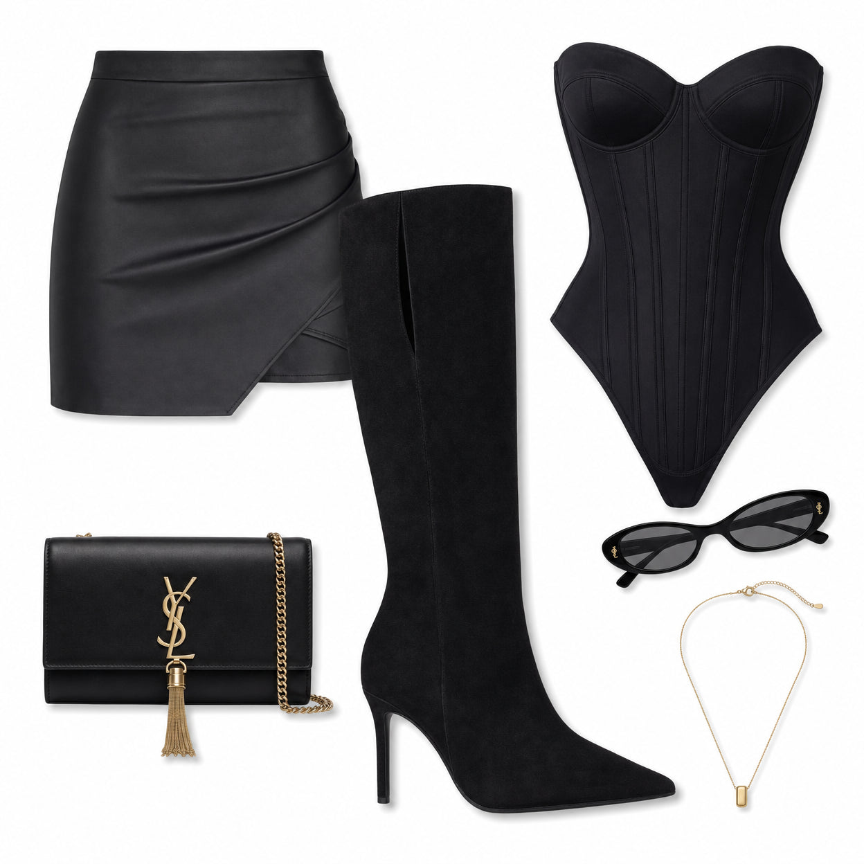 Tall Suede Slit Boot – Zwart | Stoere Hoge Laarzen Dames