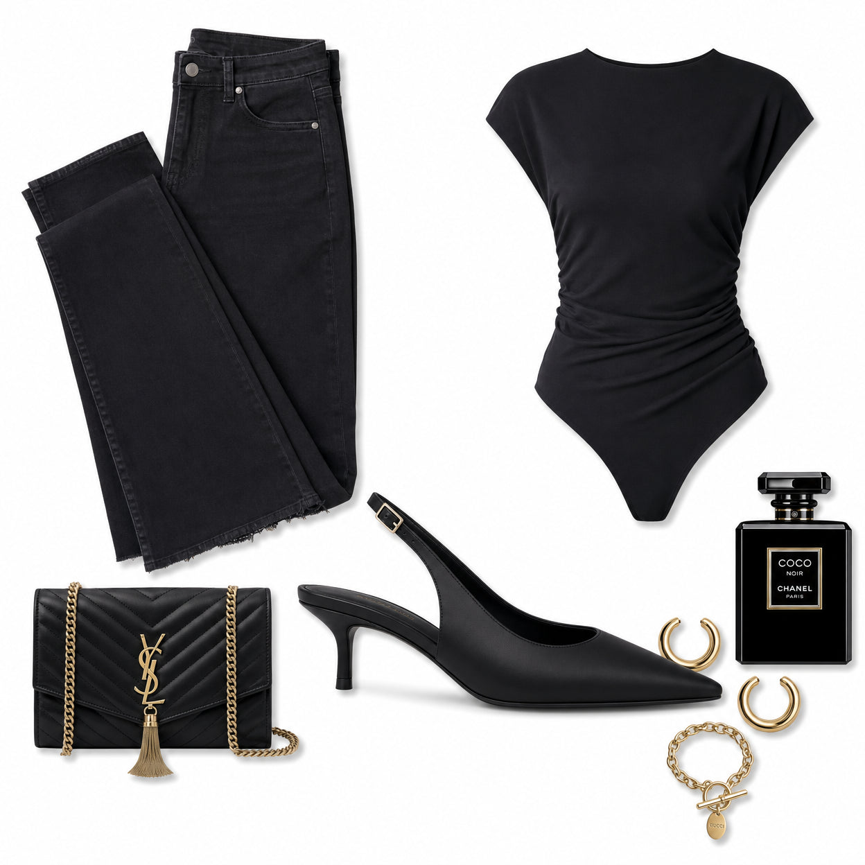 Pointed Toe Slingback Kitten Heel