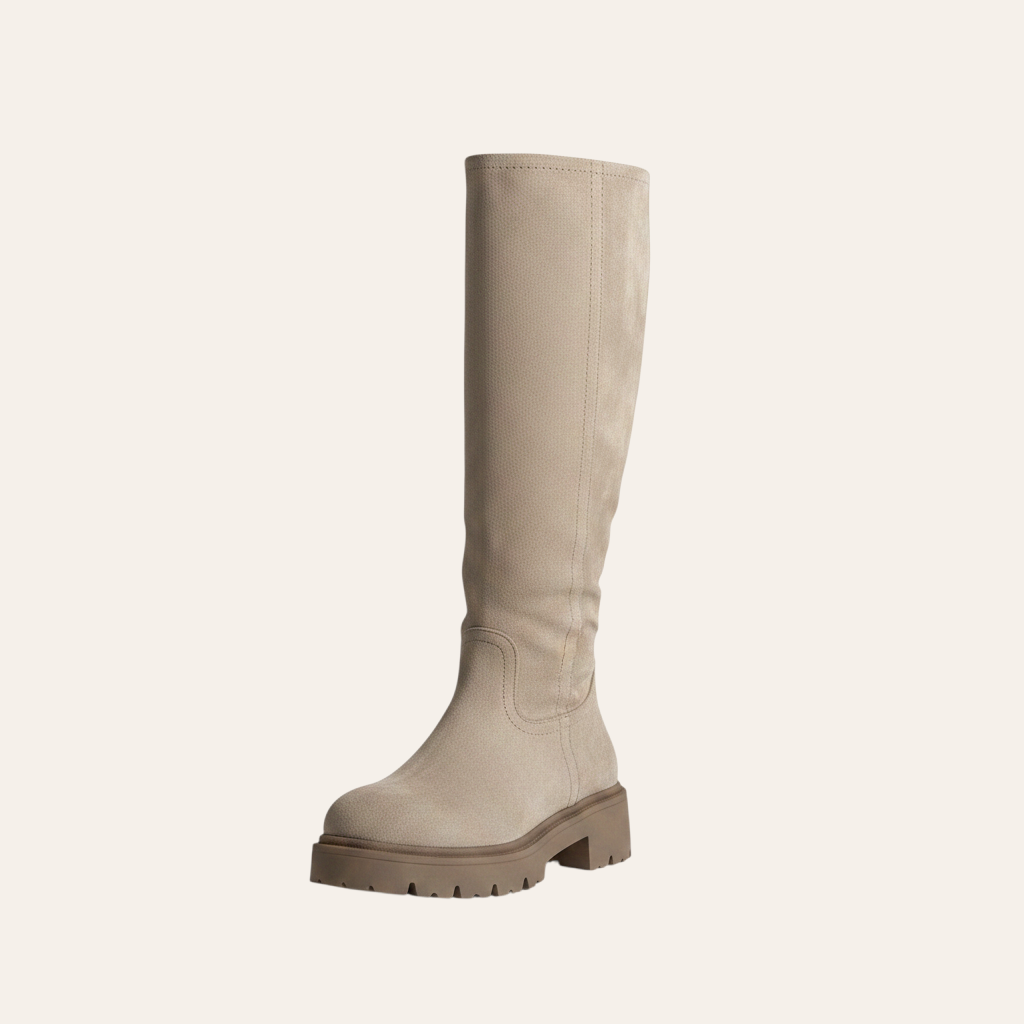Lina Boot – Beige Microsuède – Dames Laarzen | So & Ro