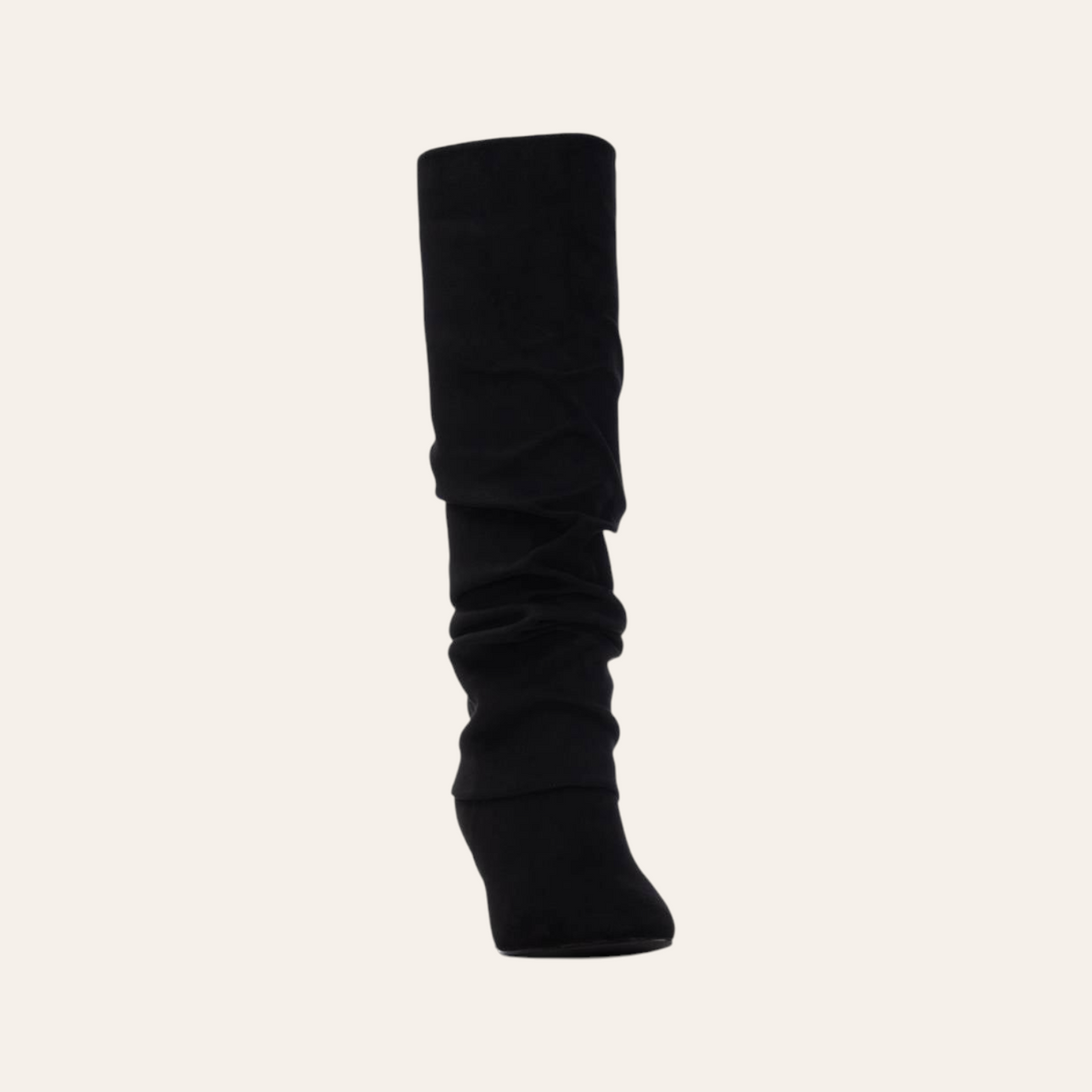 So and Ro - shoes and more - Rebecca black microsuede slouch knee-high boots with a pointed toe