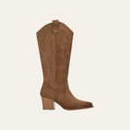 So and Ro - shoes and more - Wiona bruine western laars met strassteentjes en blokhak voor een festival look