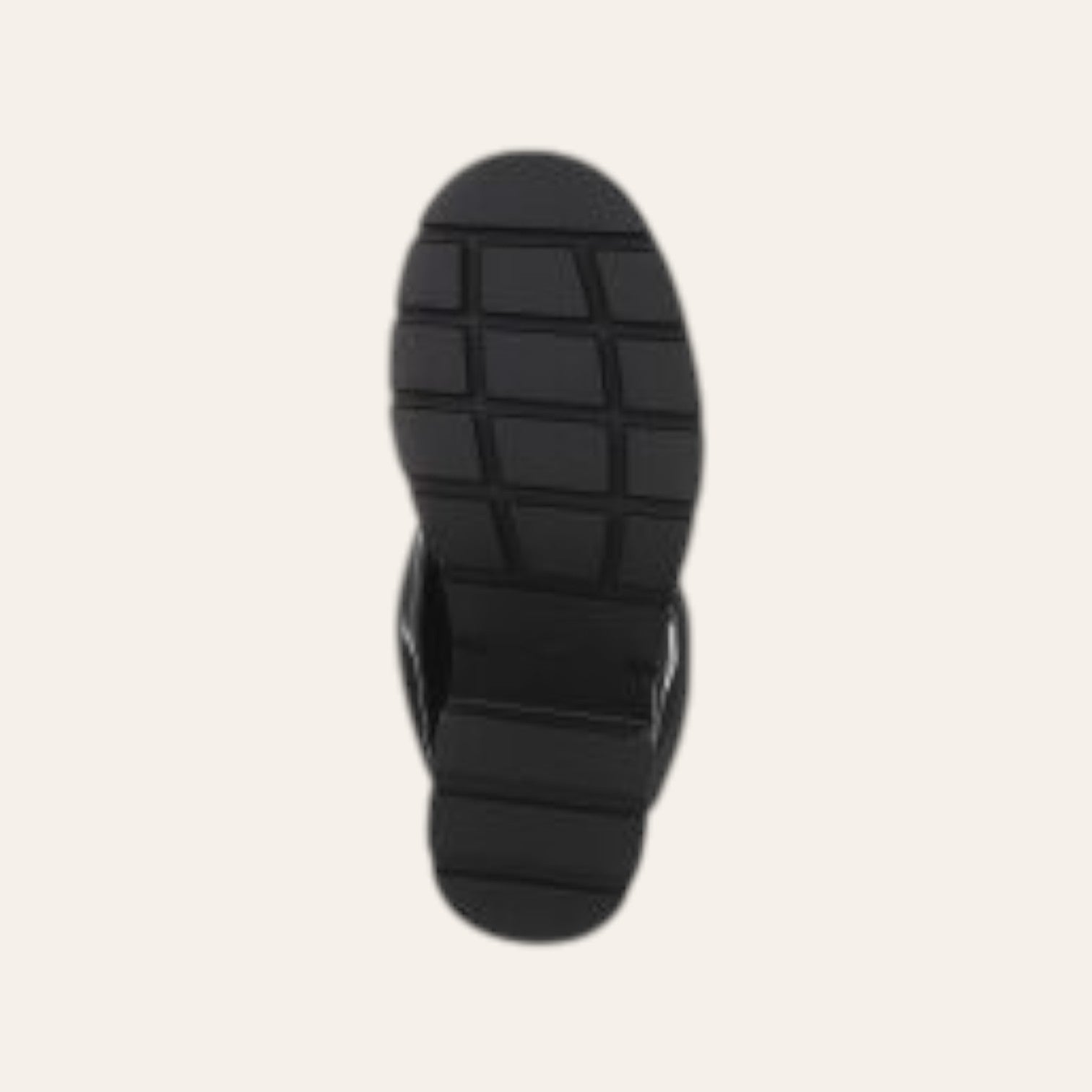 So and Ro - shoes and more - Catarina zwarte biker boot met chunky profielzool van onderen bekeken