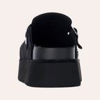 So and Ro - shoes and more - REFRESH Sammie zwarte dames pantoffels met plateauzool, achteraanzicht