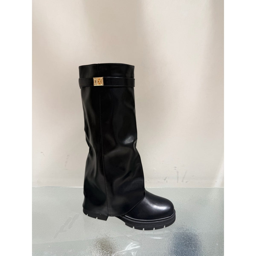 Céline Boot Zwart PU-leer – Vooraanzicht