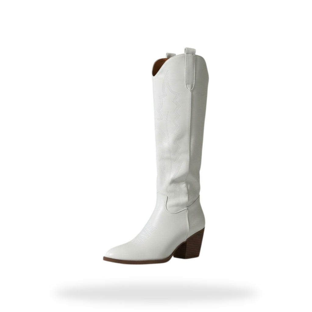 Witte Cowboy Laarzen Dames – Leder Look | Western Boots