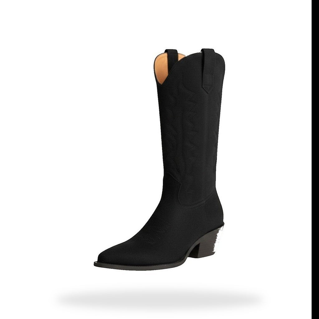 Tall Western Cowboy Laarzen – Zwart | Festival Boots Dames