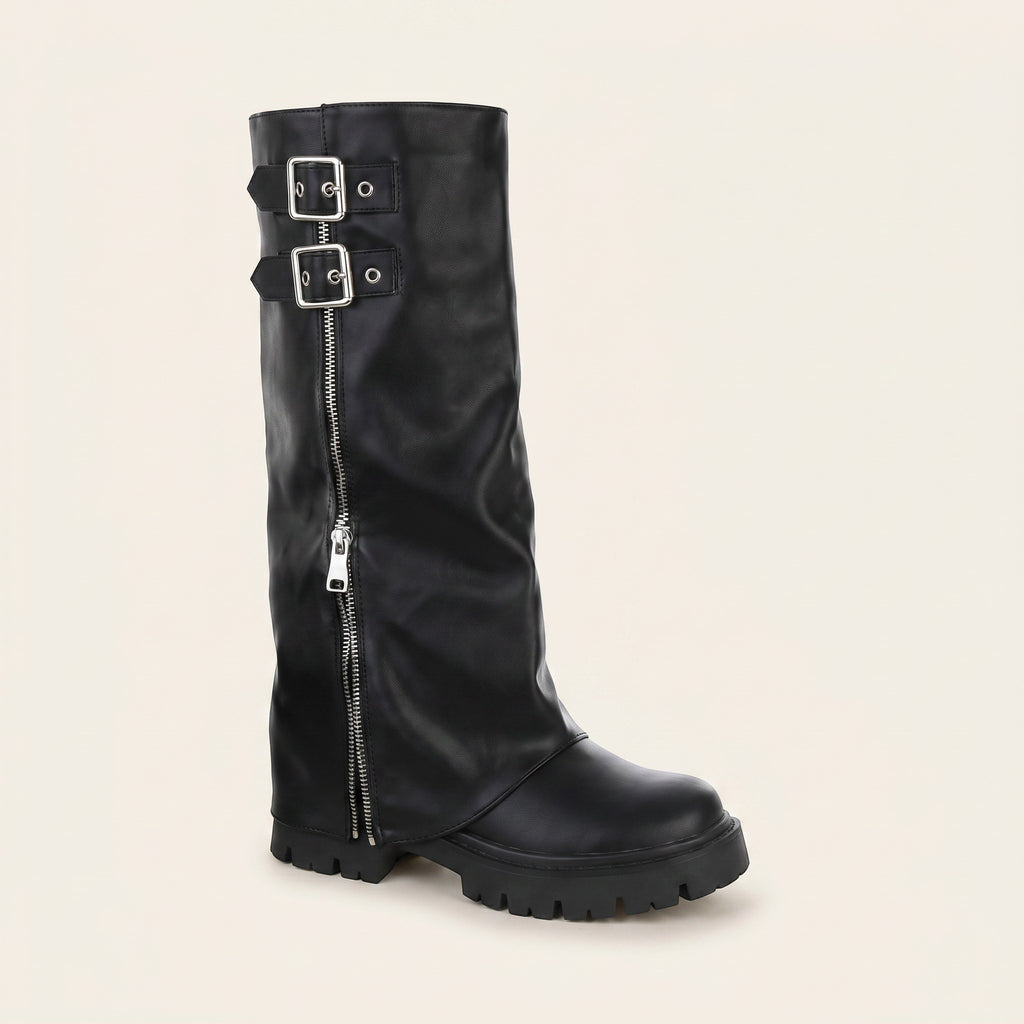 Soof Boot – Kniehoog Buckle Zip