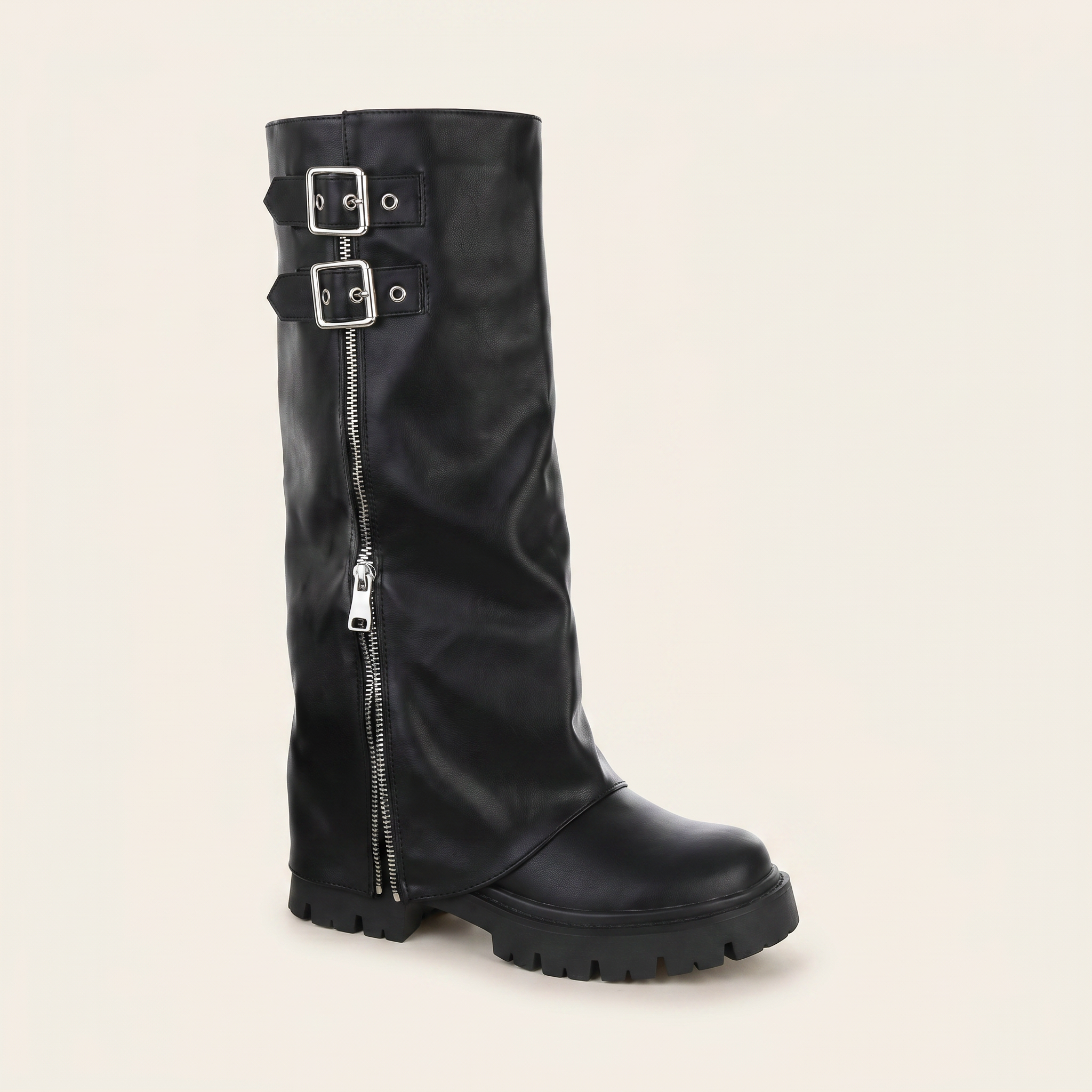 Soof Boot – Kniehoog Buckle Zip