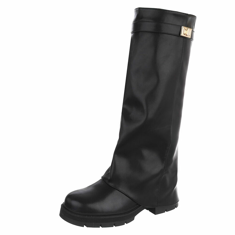 Soof Boot Zwart Leder - enkelvoudig