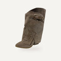 Fold-Over Boots Khaki – Studs & Western Gesp – SO&RO